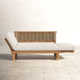 Fumero 79'' Teak Outdoor Daybed with Sunbrella Cushions