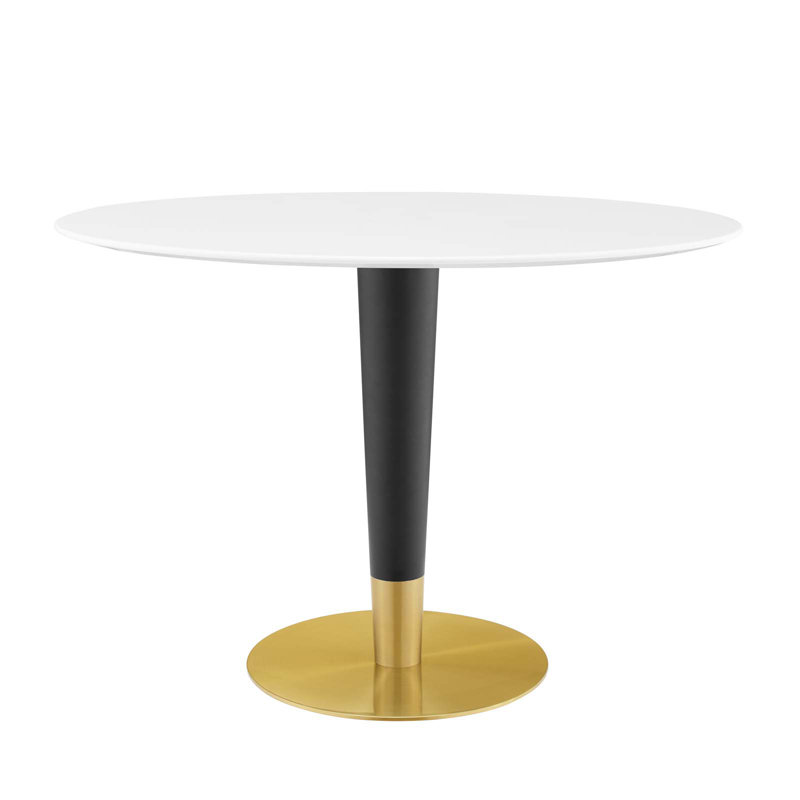 Table de salle à manger Zinque, 29.5", Blanc, L 27,5 po x L 42 po
