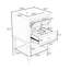 Meuble-lavabo avec lavabo en céramique, 2 tiroirs et tablette ouverte-131200072