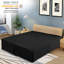 Jupe de lit de 16 po avec jupes de lit en microfibre brossée plissée-24825980-24825978