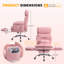 Fauteuil de bureau grand et grand, accoudoirs rabattables pour animaux de compagnie et pieds croisés, fauteuil de jeu ergonomique pour ordinateur avec repose-pieds-133409173