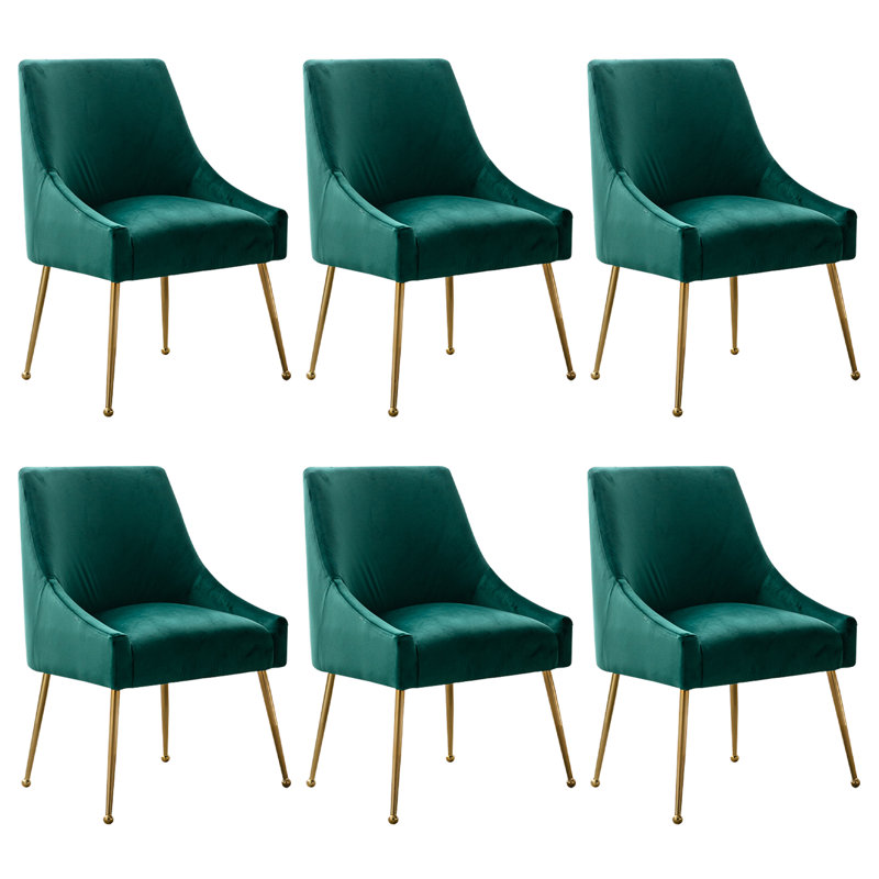 Drane 18.8'' H Tufted Velvet Upholstered Side Chair, Green
