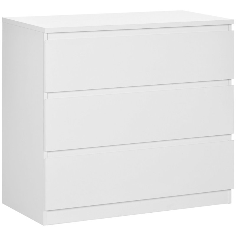 80cm W 3 - Drawer Chest of Drawers, White