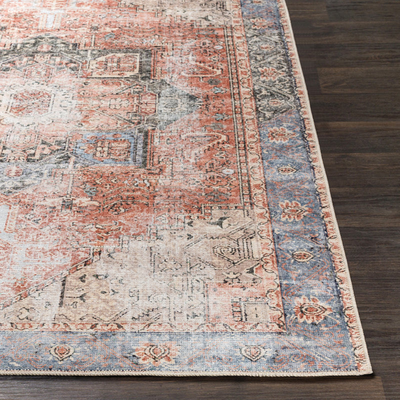 Tapis oriental lavable à la machine Mya, Tapis de couloir 2 pi 7 po x 14 pi