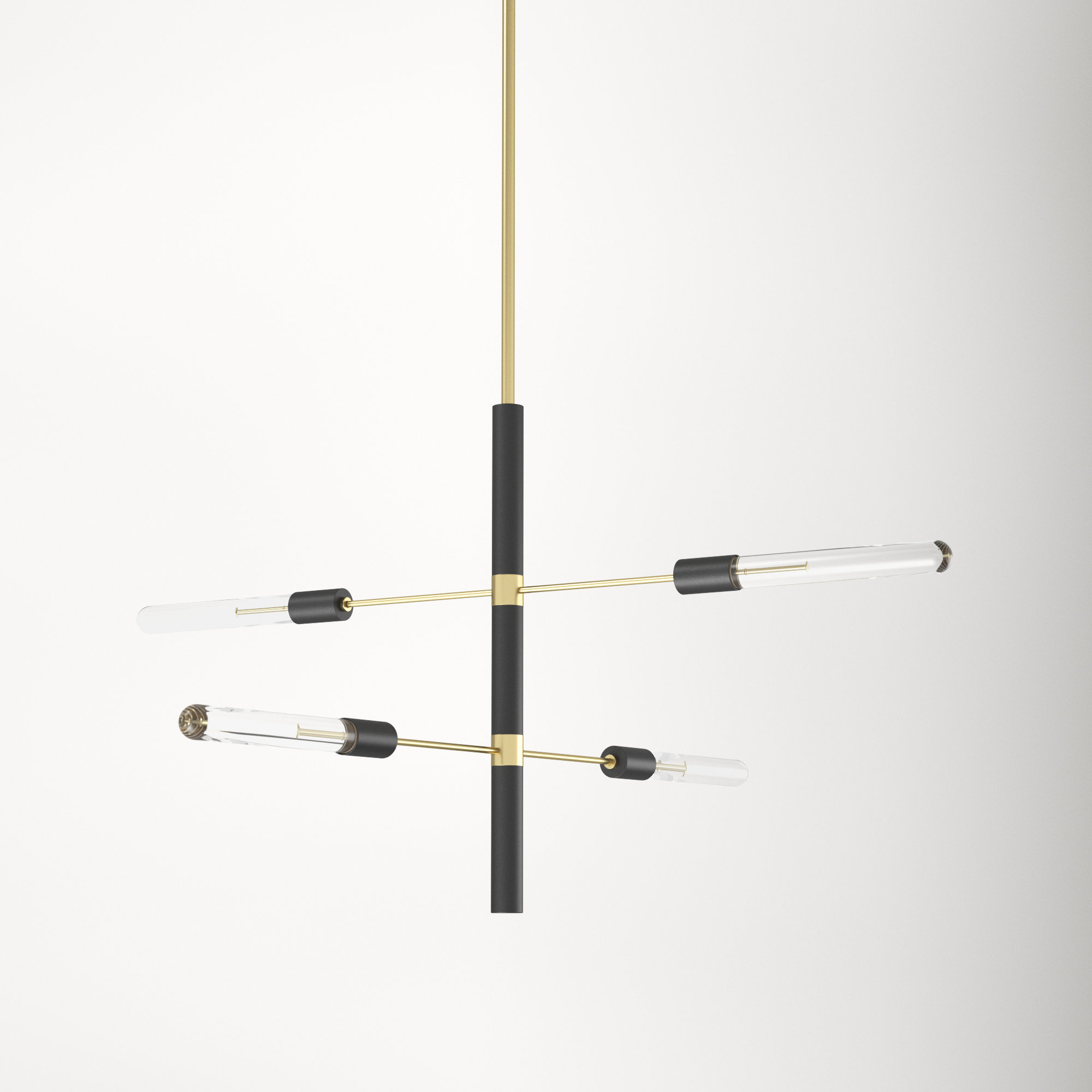 Christopher 4 - Light Metal Sputnik Chandelier, Aged Brass