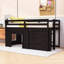 Twin Size Loft Bed With Storage Drawers And Guardrail-1293160146