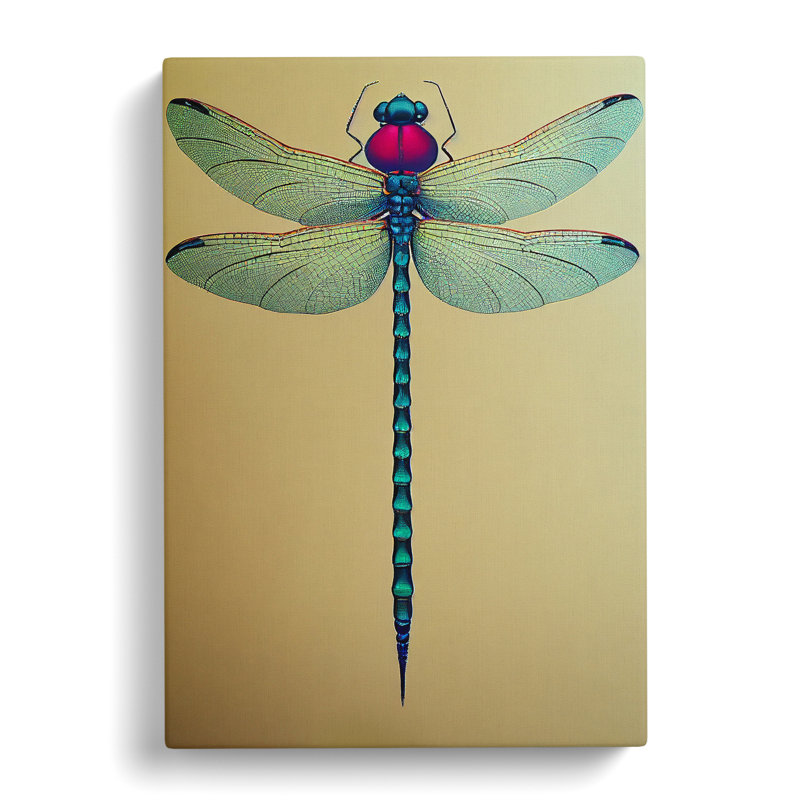 Unforgettable Dragonfly - Print, 50cm H x 35cm W x 3cm D, No Matte, Wrapped Canvas