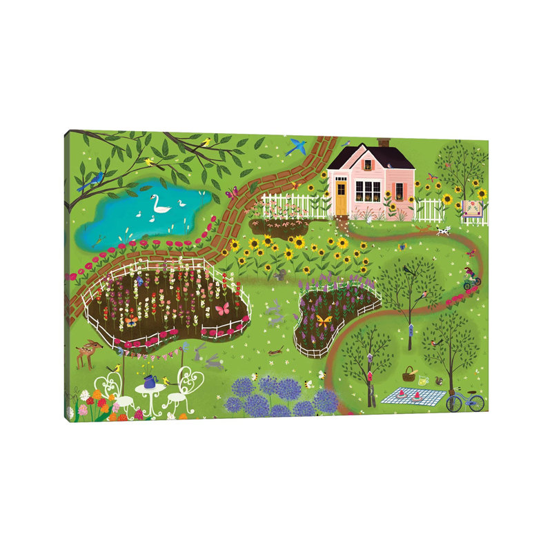 «Summer Gardens» par Joy Laforme, impression sur toile tendue, H 26 po x l 40 po x 1,5 po