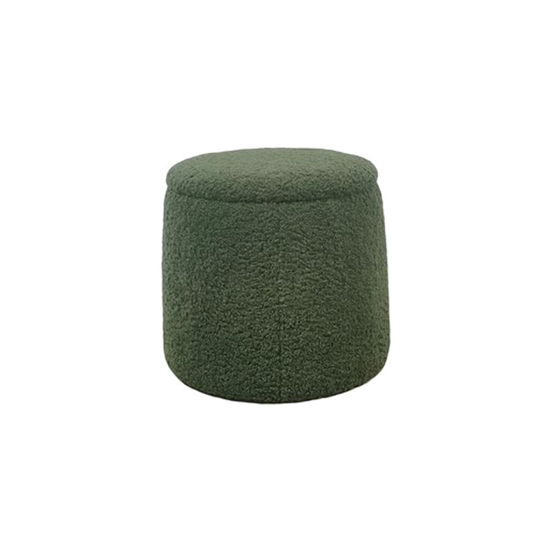 Doux et rond avec rangement - l 20 po x P 20 po x P 18,5 po, siège en mousse haute densité et tissu bouclé d'une hauteur de 18,5 po
