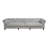 Ahrie Contemporary 122"L Leather Upholstered Sofa in Vintage White