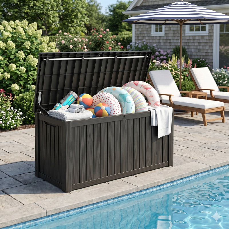Boîte de rangement pour terrasse 150 gallons, Boîte de rangement 150 gallons