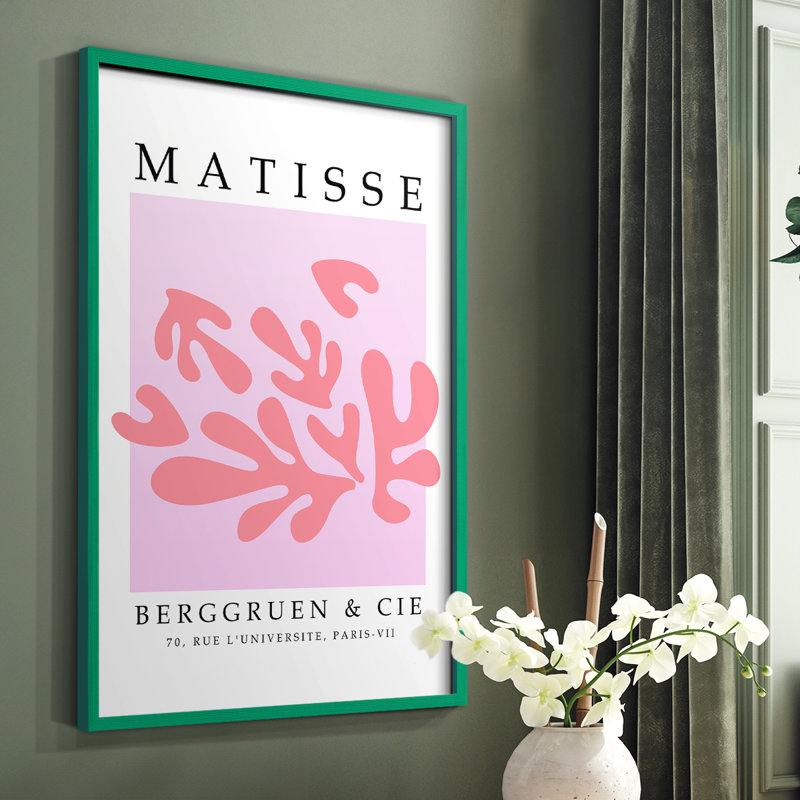 Matisse CECXLII, reproduction encadrée - bois massif, H 14 po x l 11 po, Vert