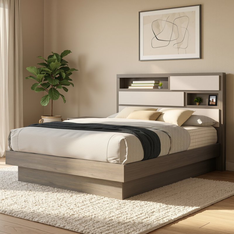 Helvey platform bed, King