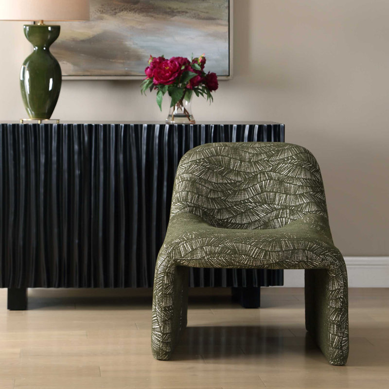 Fauteuil d'appoint vert olive Menlo