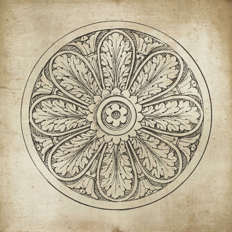 Rosette Neutre, H 36 po x l 36 po