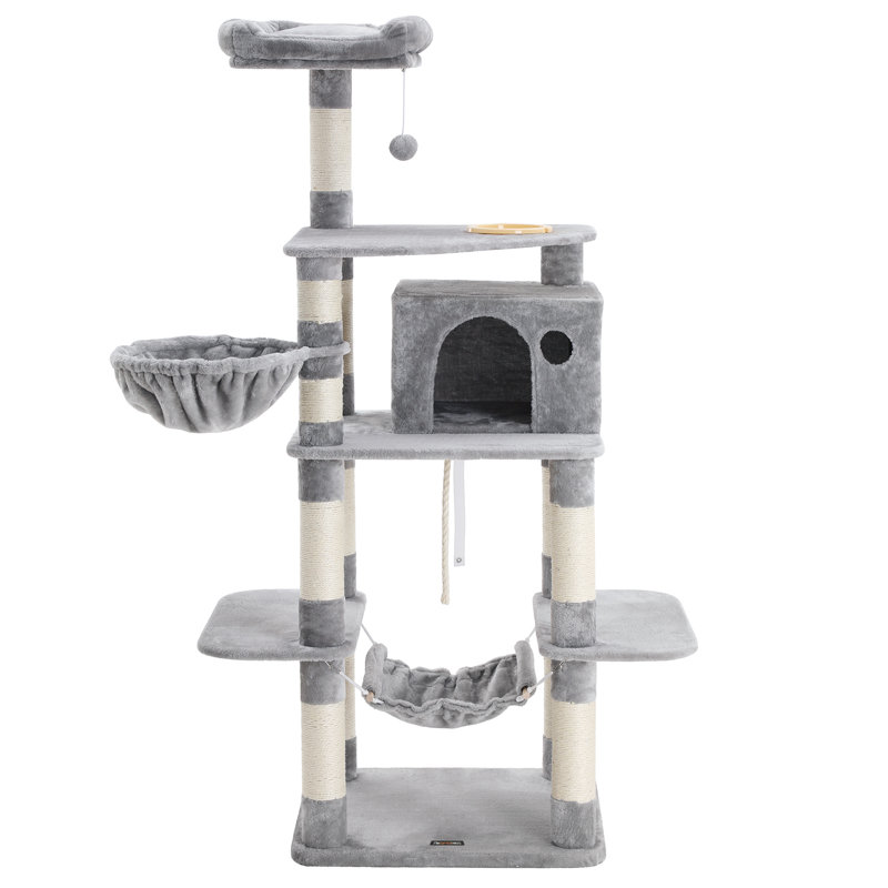 Barking 164cm H Cat Tree, Light Grey