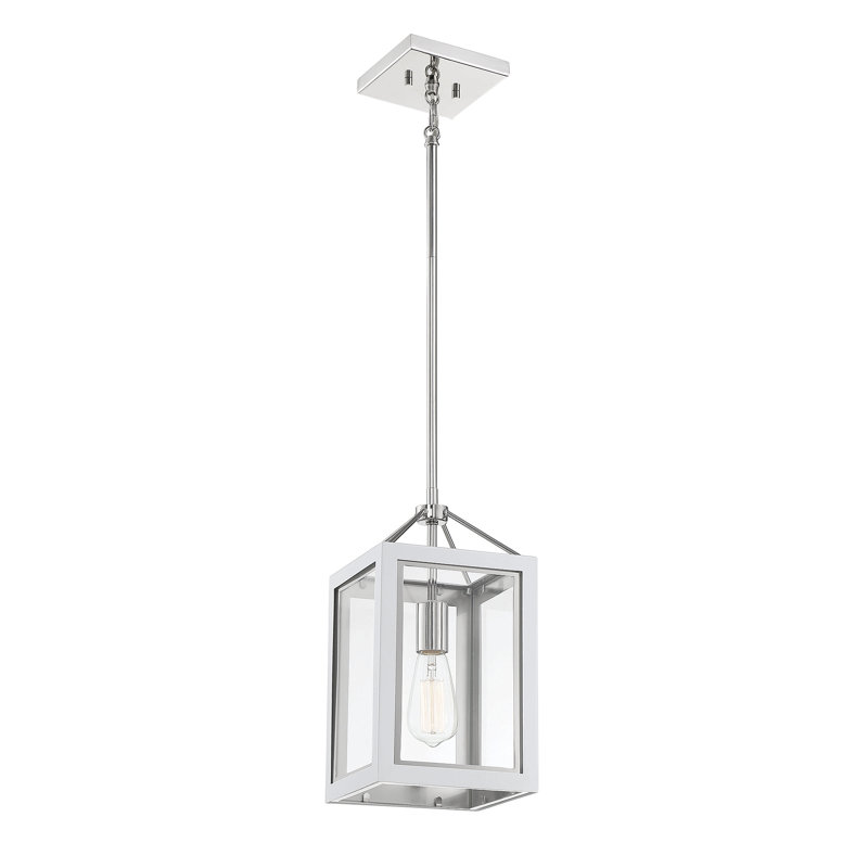 Luminaire suspendu rectangulaire 1 lumière Kentin, Blanc