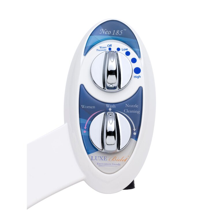 Buy Luxe Bidet Neo 185 Elite Series Fresh Water Non-Electric Mechanical  Bidet Toilet Attachment with Strong Faucet Valves, Metal Hoses, and  Self-Cleaning Dual Nozzle, Blue and White Online at Low Prices in