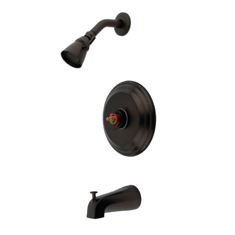 Kingston Brass Pressure Balanced Tub and Shower Faucet, Trim Only without Handle, Oil Rubbed Bronze