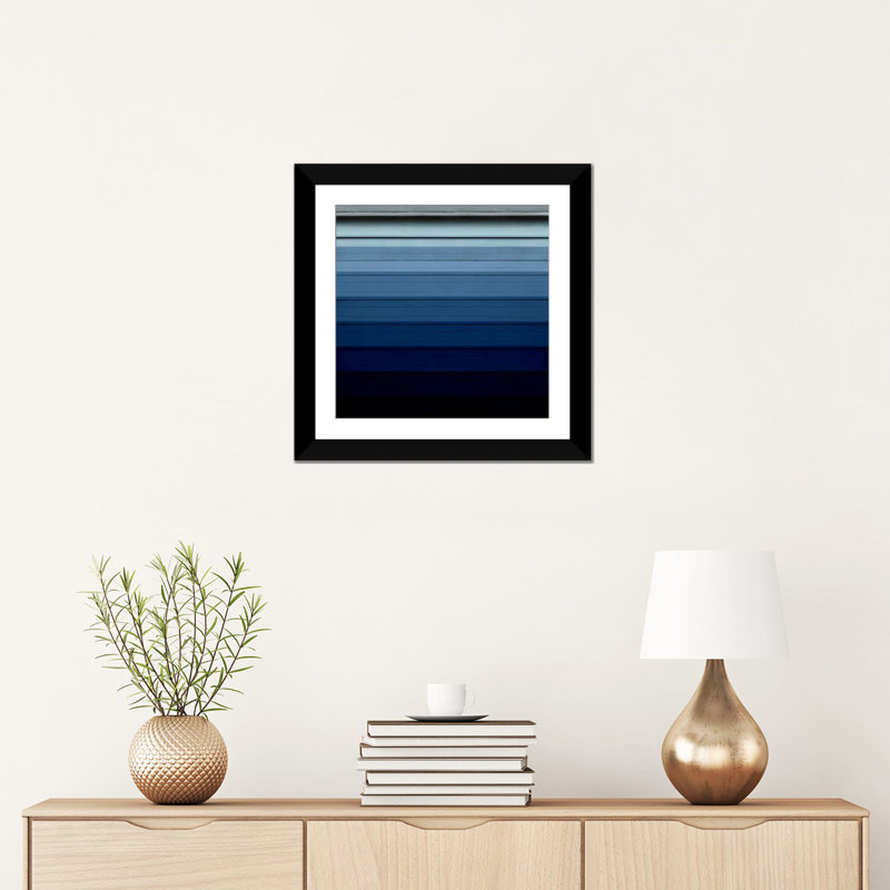 Albree Modern, impression sur toile, H 16 po x l 16 po x P 1 po, Papier avec cadre noir, Blanc