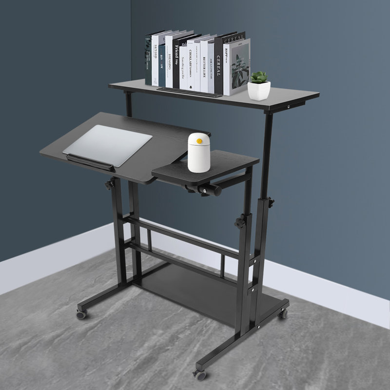 Bureau debout à hauteur réglable Kokaras, Noir