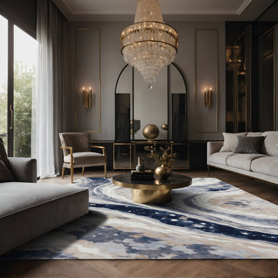 Tapis gris soyeux et moelleux