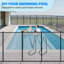 Clôture de sécurité pour piscine 4 pi x 108 pi - Grillage robuste en acier inoxydable Teslin 320GSM avec cadre en acier inoxydable | Barrière de piscine amovible et extensible pour piscines creusées / hors-terre, arrière-cour, animaux de compagnie, enfants-119949803