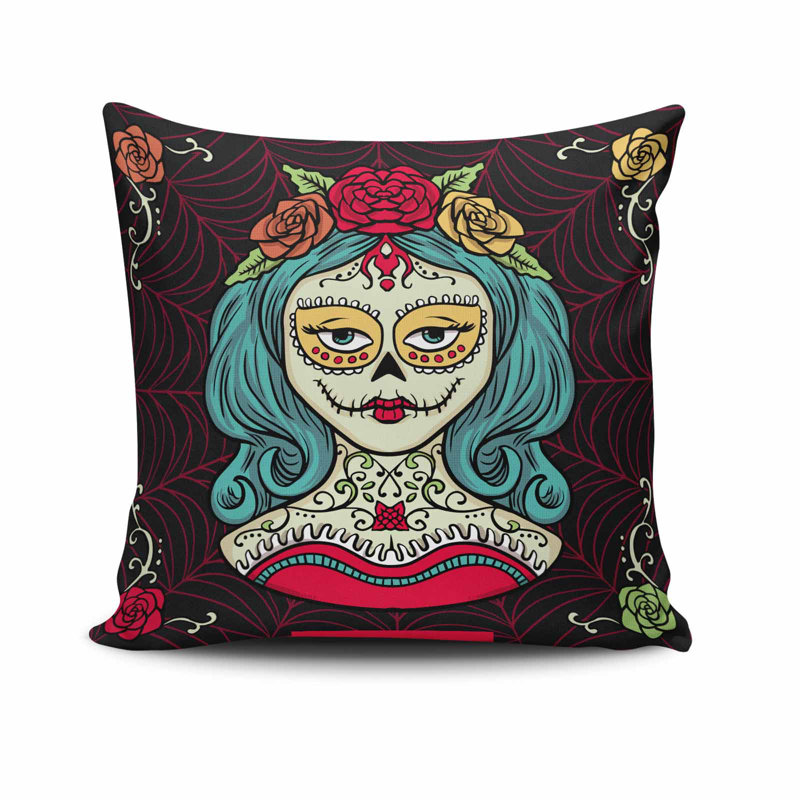 Ceddrick Decorative Cushion, 17.0 x 17.0 Inches, 50% Cotton / 50% Polyester, Machine Washable, Ironable, Silicone Filling, Concealed Zip Closure | Soft & Stylish Throw Pillow for Living Room, Bedroom, & Office Décor