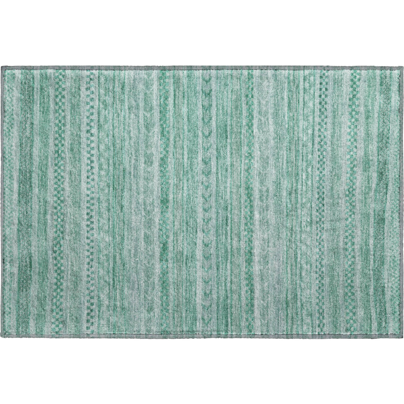 Premium Machine Washable Brennon AMF1625 Stripes Rug, Rectangle 1'8" x 2'6"