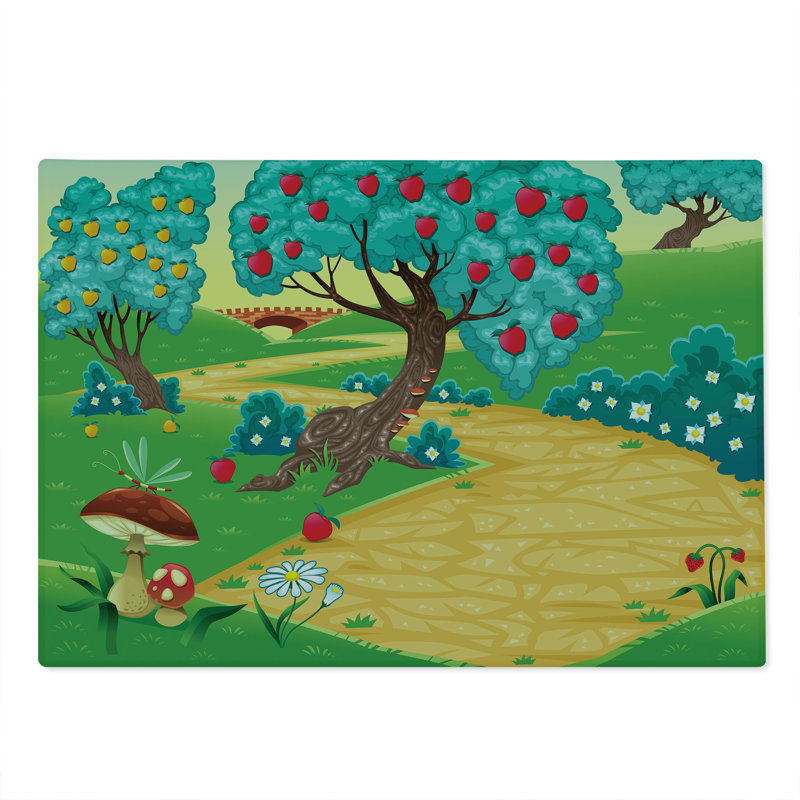 Multicolore pommier et libellule Ambesonne