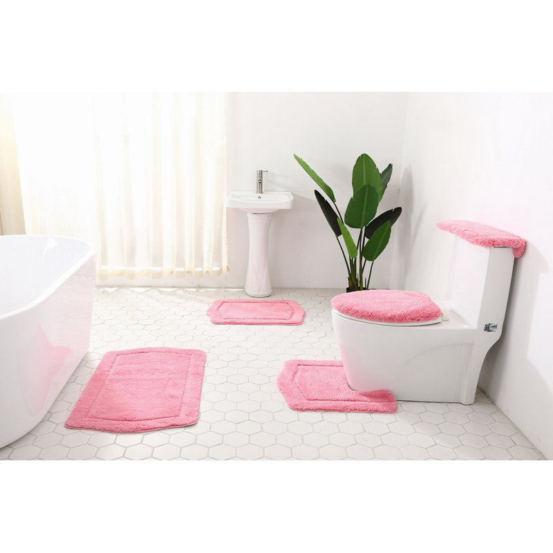 Non-Slip Bath Rug, Pink