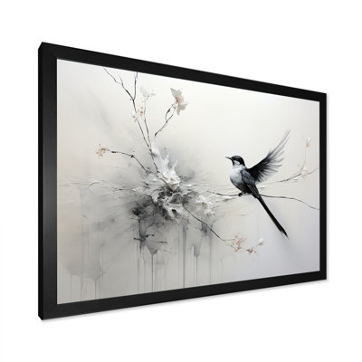Minimalisme, oiseaux, paradis, branche florale IV - animaux, impressions sur toile FDP107143