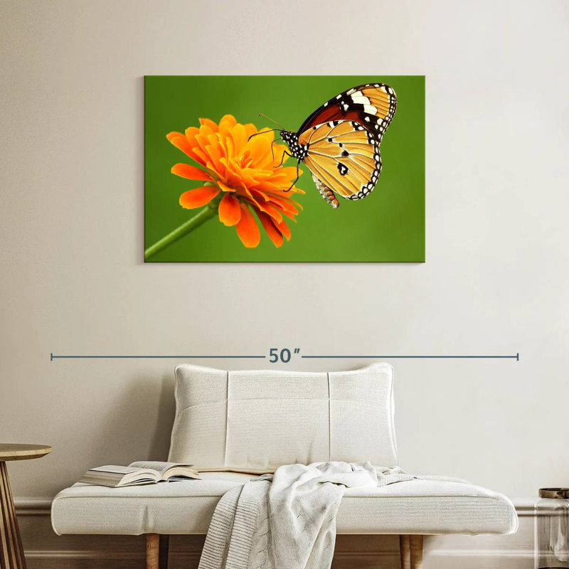 Brampt papillon avec fleur, H 24 po x l 36 po