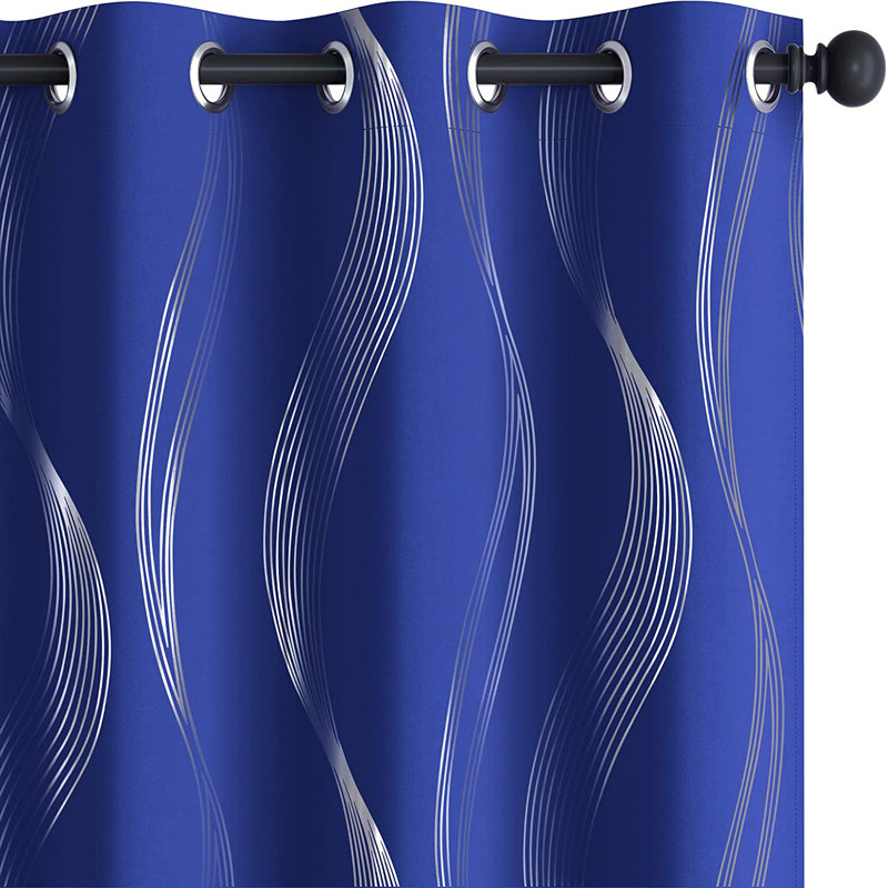 Spurgh Room Darkening Curtain Pair, 52" W x 84" L, Royal Blue