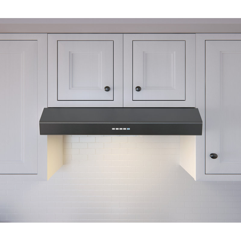 Zephyr Breeze II 30 in. 400 CFM Under Cabinet Range Hood with LED Lights, Black Stainless
