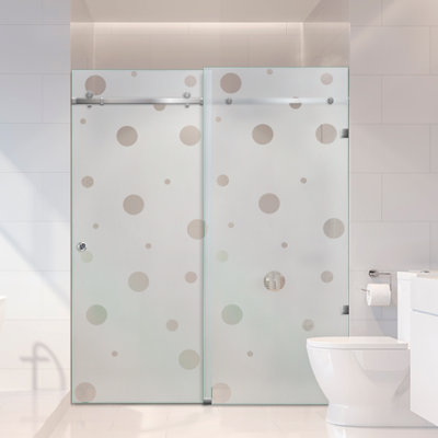 Cabine de douche en verre coulissante l 66 po x H 80 po
