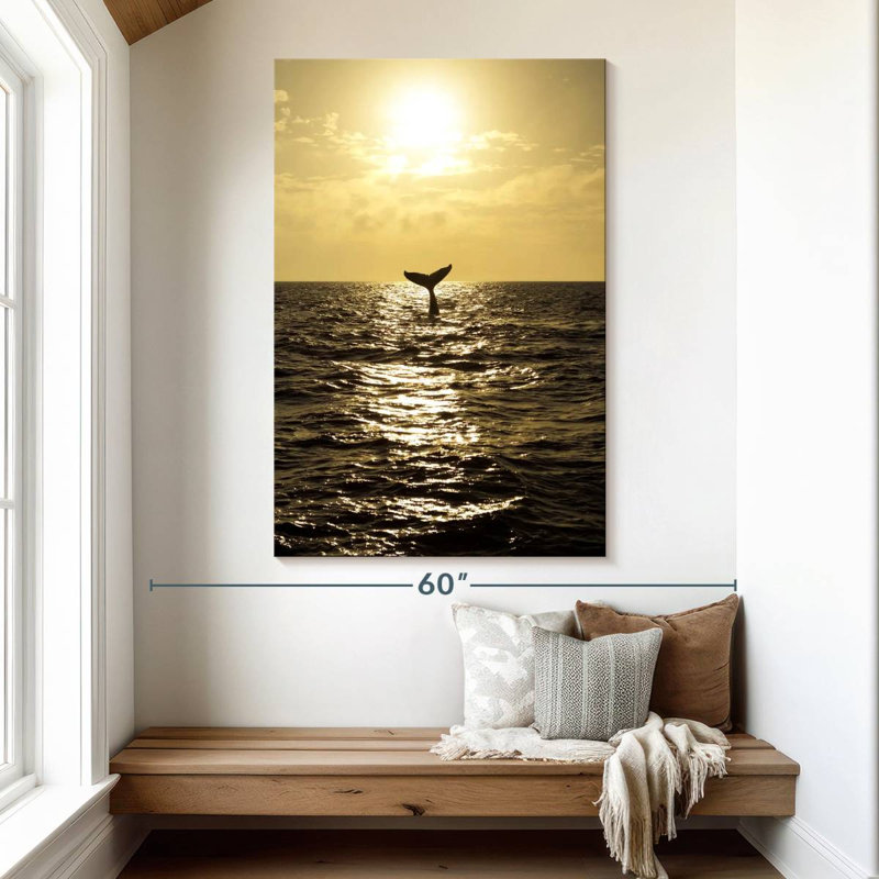 Brampt Sunset Humpback Whale, 51" H x 34" W