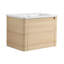 Meuble-lavabo mural 28 po avec lavabo en céramique et porte à fermeture en douceur 28 po-121938628
