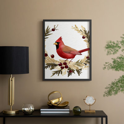«Christmas Holiday Art», reproduction d'art encadrée - Bois massif