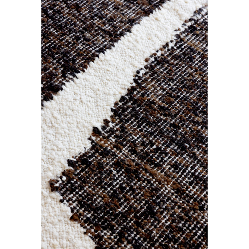Craft Abstract Area Rug in Chocolate Cream, Rectangle 4'7" x 6'6"