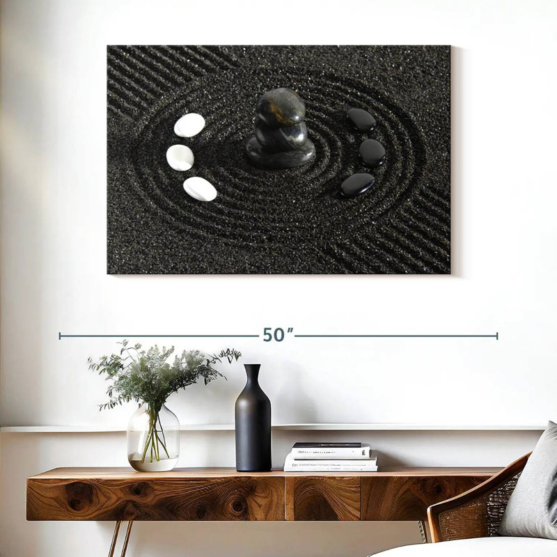 Jardin zen japonais, H 26 po x l 39 po