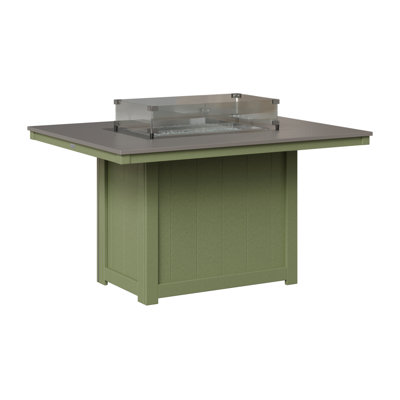 Donoma Rectangular Dining Fire Pit Table