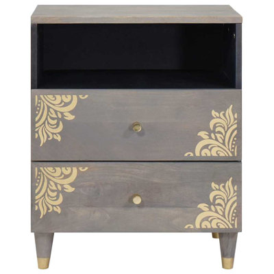50cm W Solid Wood Bedside Table