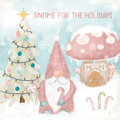Gnome Sweet Gnome V Blush - impression sur toile tendue