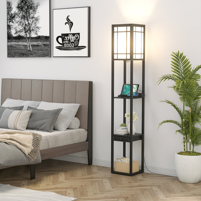 Aashia 160.5cm Tabletttisch Floor Lamp with USB