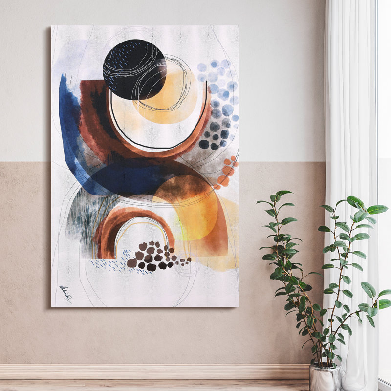 «Colorful Harmony II», art abstrait abstrait coloré sur toile chagrin argentée