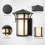 1-Ligh Waterproof Lantern Outdoor Wall Sconce with Frosted Glass Shade-1776484783