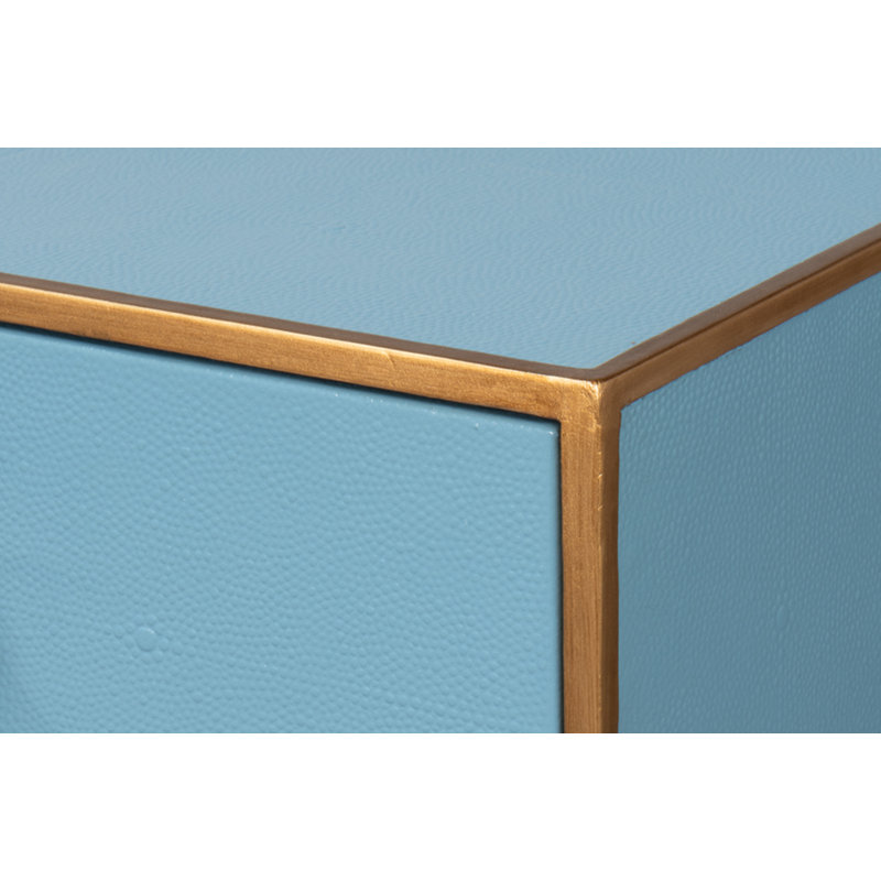 Shagreen 54'' W Console Table, Blue