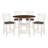 1Pc Counter Height Table With 2X Bottom Shelves Drop Side Leaf