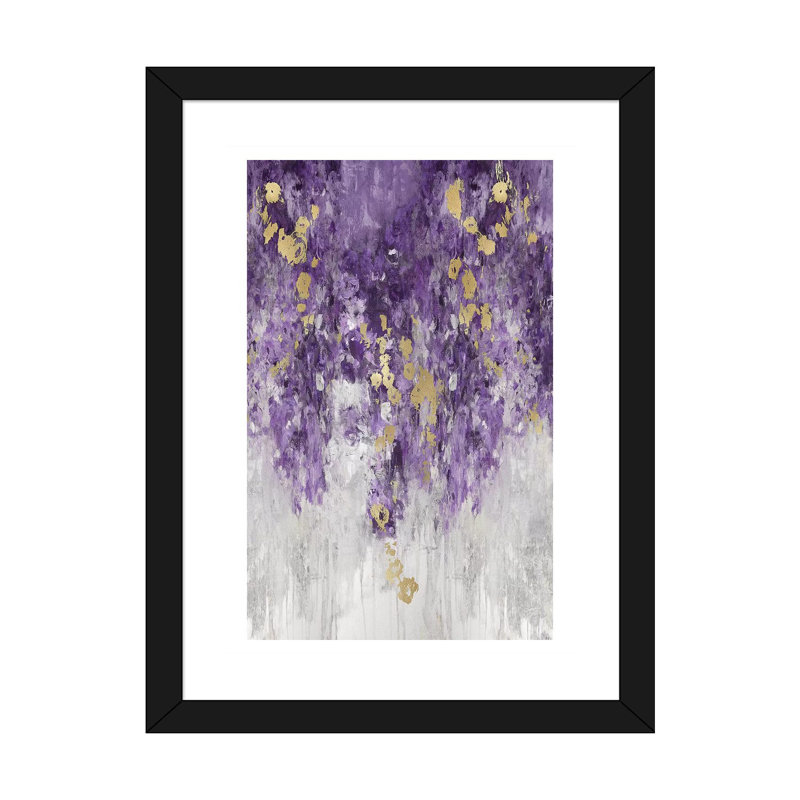 « Cascade Purple » par Nikki Robbins-impression, H 24 po x l 16 po x P 1 po, Cadre noir